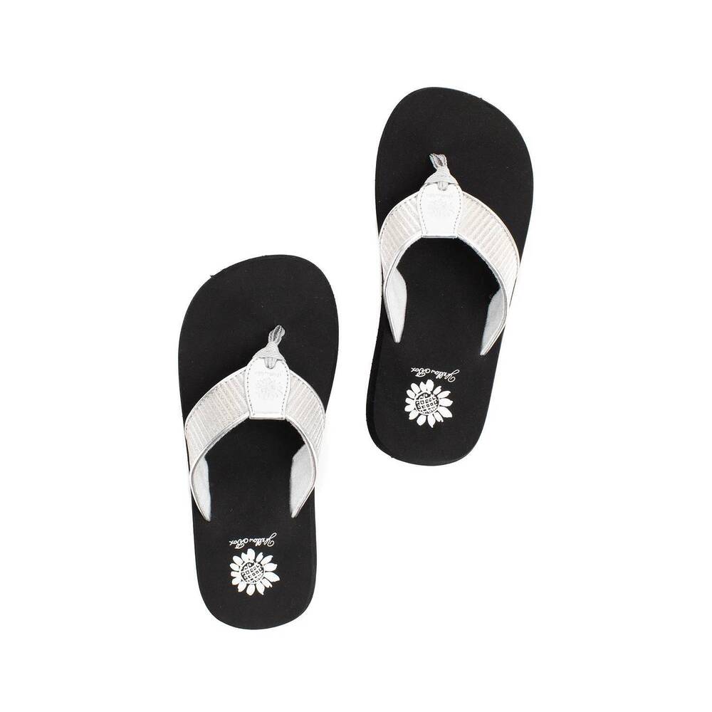 NEW YELLOWBOX women's freehold flip flop in silver - Picture 3 of 4